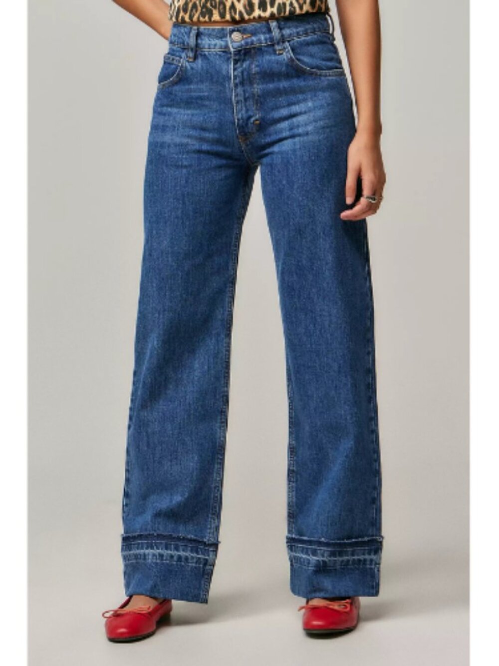 Damson Madder Sylvie Huckleberry Straight Wide Leg Low Rise Jeans